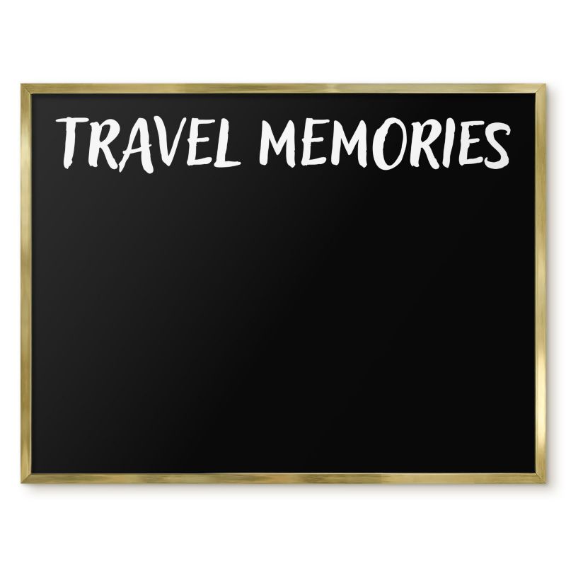 Tablica Magnetyczna Do Sypialni Tulup 80x60 cm Travel memories 5 - Złota rama Do salonu, sypialni 1 szt.