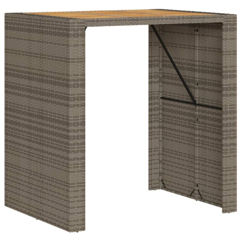 Stolik barowy ogrodowy WaszeMeble z technorattanu szary WM-368697 1 szt.