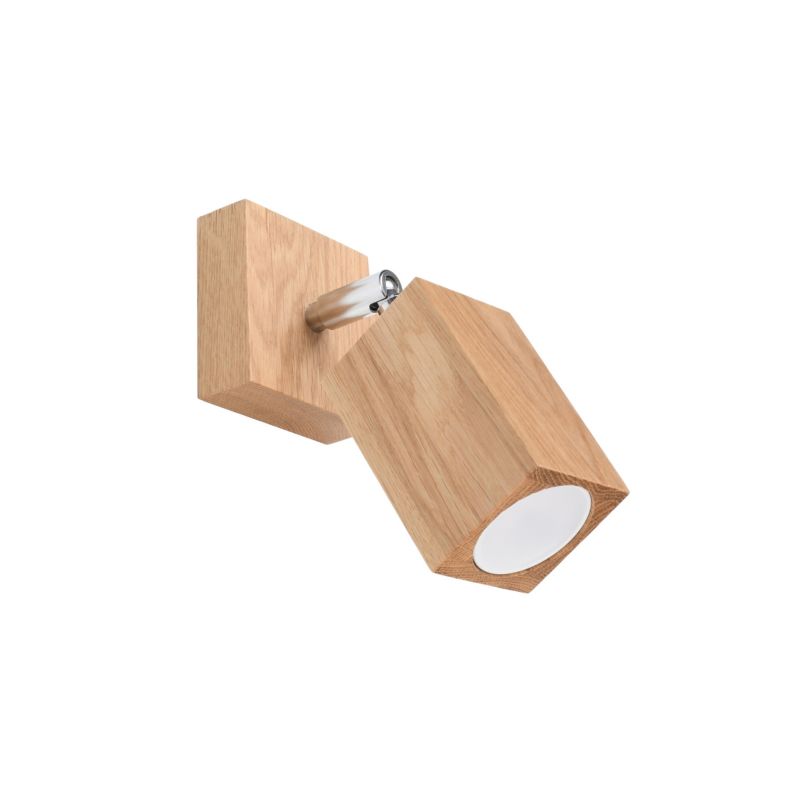 Kinkiet Pure Lume BAMBU jasne drewno-chromowany 1xGU10x40W IP20 wym:20x8x8cm - 1 szt.