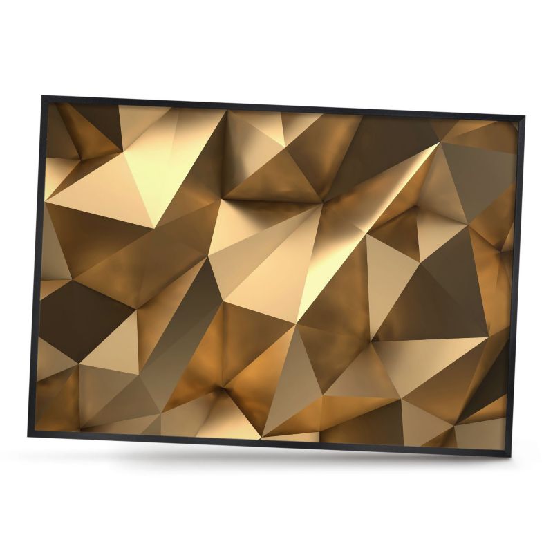 Tablica magnetyczna dekoracyjna ArtPrintCave 100x70 Ciepła geometria w czarnej ramie 1szt
