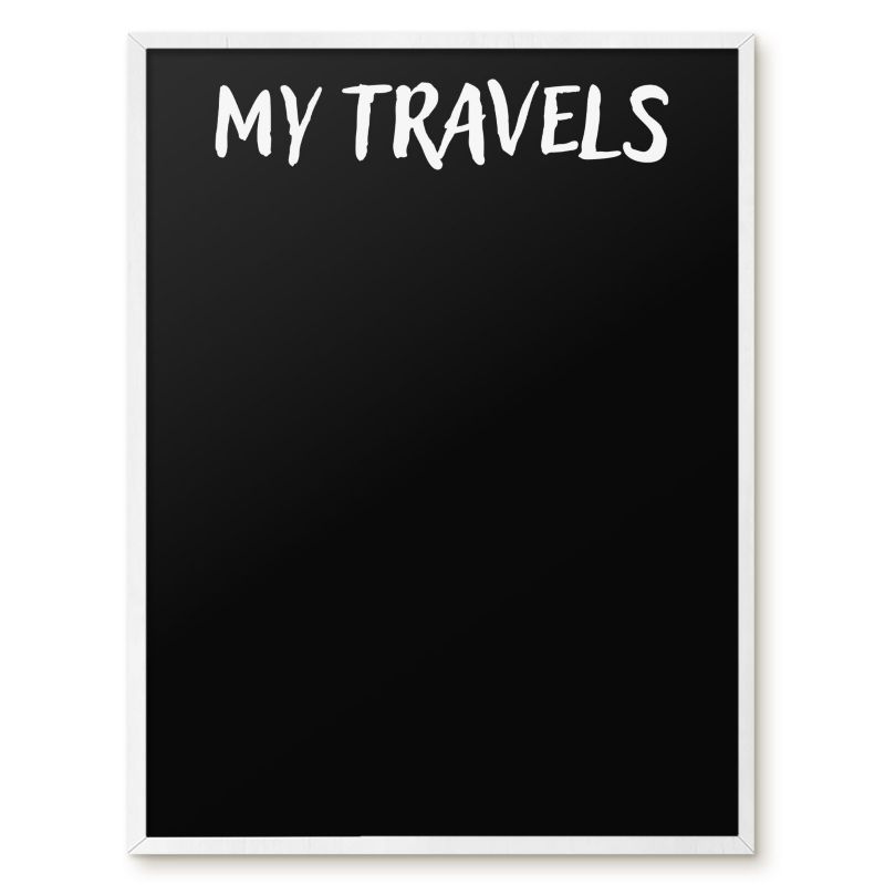 Tablica Magnetyczna Do Notatek Tulup 60x80 cm My travels 5 - Biała rama Do salonu, sypialni 1 szt.
