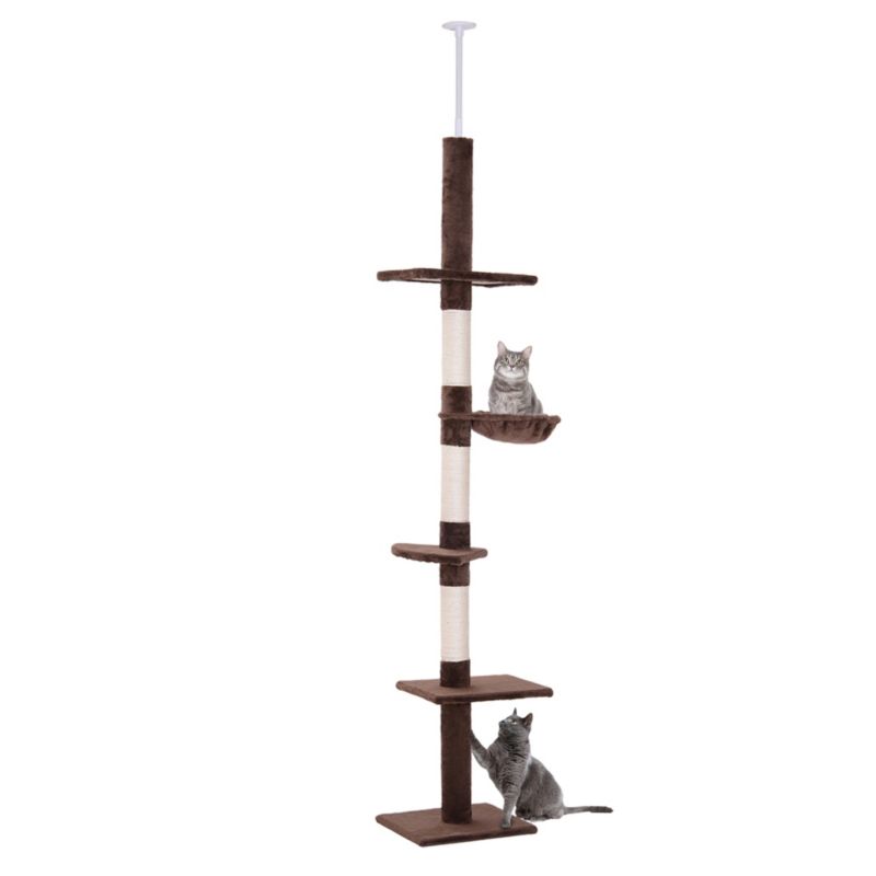 Drapak dla kota Artdesign rozporowy podłoga sufit brązowy 40 x 34 x 230-260 cm 1 szt.