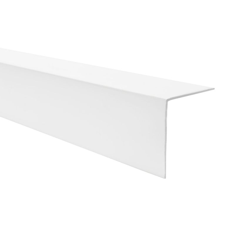 Kątownik twardy PCV 25x25 mm QUEST, ozdobny profil L kątowy, narożnik dekoracyjny - 275 cm, biały, 1 szt.