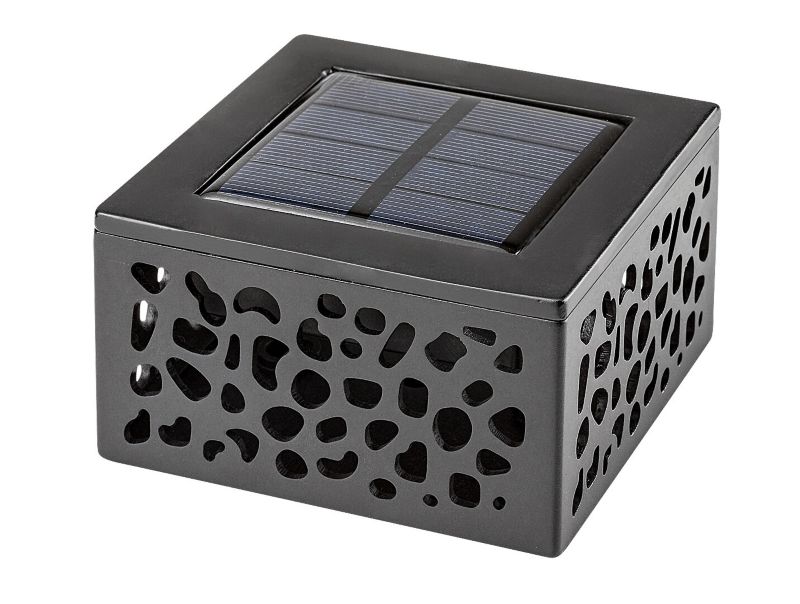 Lampa stołowa solarna Rabalux Medulin czarna-milky LED 0.5W biały ciepły 3000K 8lm IP44 - 1 szt.