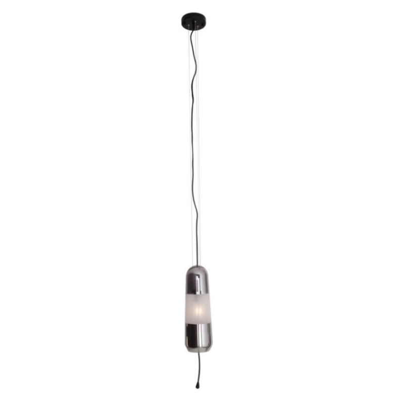 Lampa wisząca Maxlight Mauri czarna-chromowana wym: 180 x 12 x 12 cm 1xE14 x 1 szt.