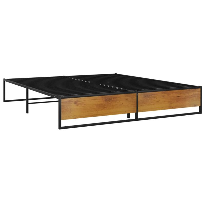 Łóżko metalowe WaszeMeble 160x200 cm czarne 1 szt.