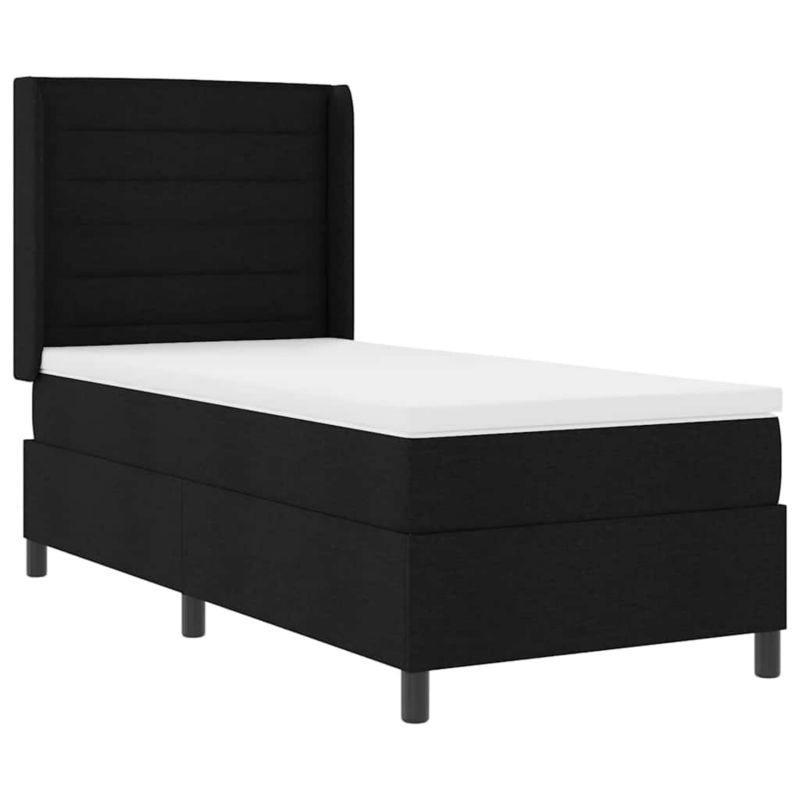 Łóżko tapicerowane WaszeMeble 80x200 cm Czarny tkanina WM-3343408 1 szt.