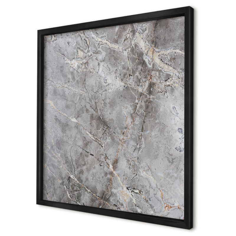 Tablica magnetyczna ozdobna Wallfluent 50x50 Marmur wzorzysty w czarnej ramie 1szt