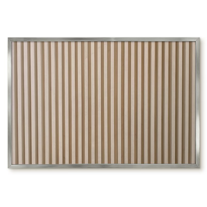 Tablica Magnetyczna Do Biura Tulup 60x40 cm Drewniane listwy - Srebrna rama Do salonu, sypialni 1 szt.