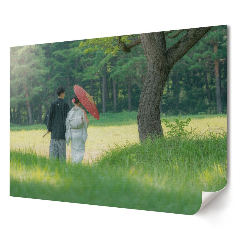 Plakat canvas Wallfluent Format A3 Japońska para Artysta Ewelina Jasna 1 szt.