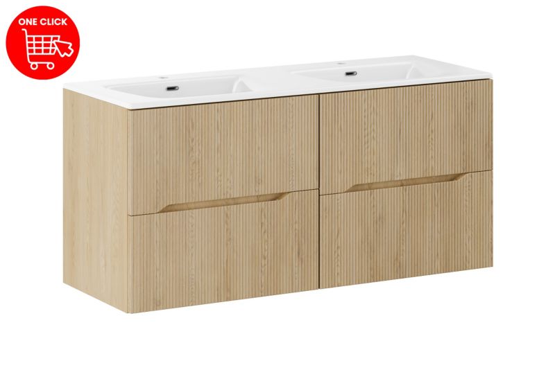 Zestaw mebli łazienkowych Comad Nordic Cremona 120cm z umywalką meblową SKY 1szt