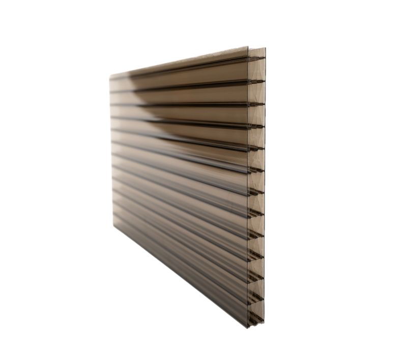 Poliwęglan komorowy TECH-PLAST 16mm dymiony brąz 2,10 x 3,50m X-premium 1 szt.