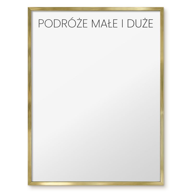 Tablica Na Magnesy Z Wakacji Tulup 60x80 cm Podróże małe i duże 3 - Złota rama Do salonu, sypialni 1 szt.