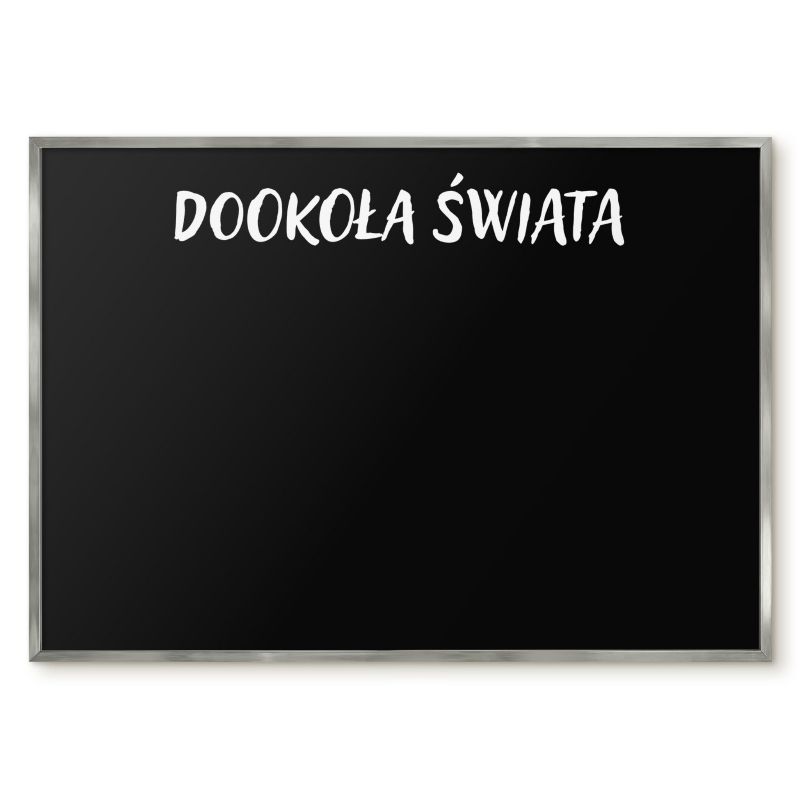 Tablica Magnetyczna Do Sypialni Tulup 100x70 cm Dookoła świata 5 - Srebrna rama Do salonu, sypialni 1 szt.