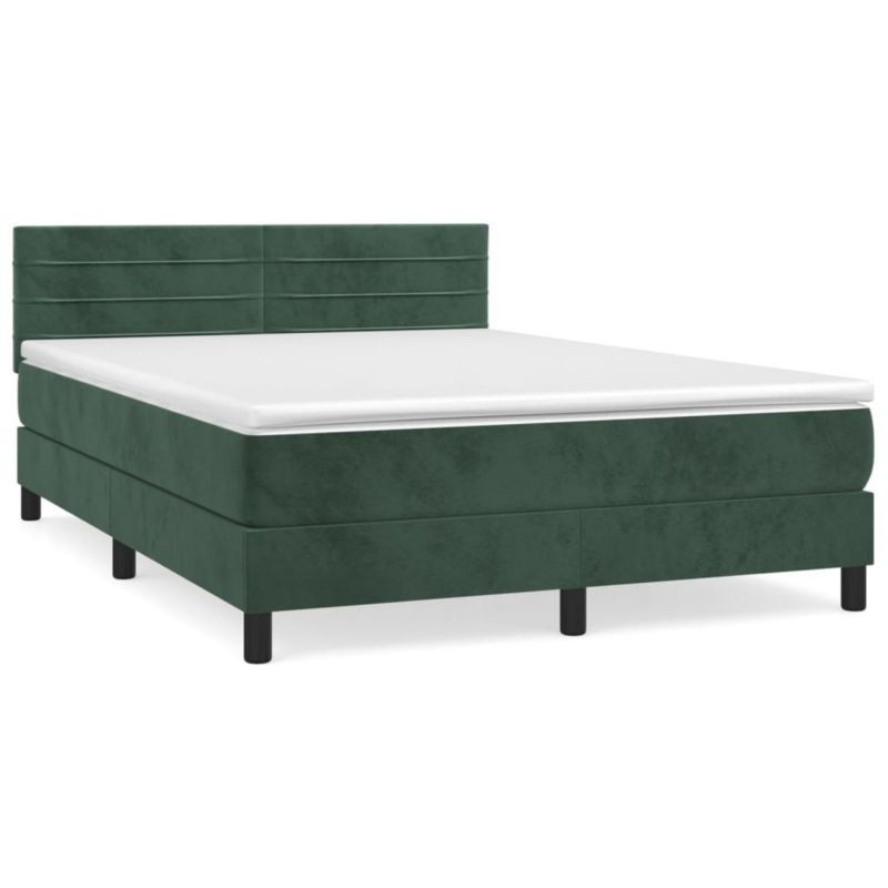 Łóżko kontynentalne WaszeMeble 140x200 cm ciemnozielone WM-3141368 1 szt.
