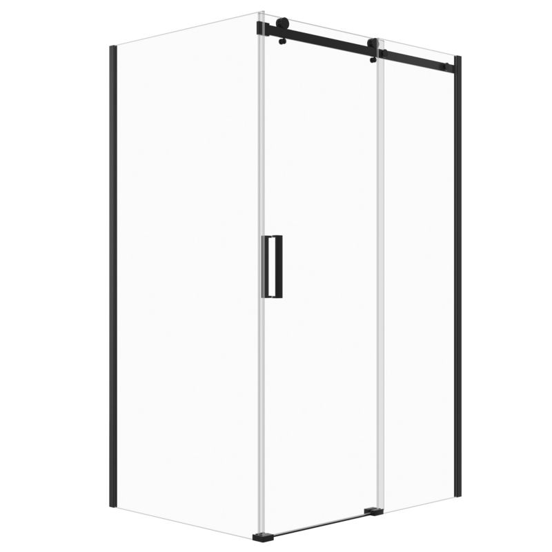 Kabina prysznicowa 100x90 prostokątna przesuwna LOTUS SEVANTE czarna 1 szt.