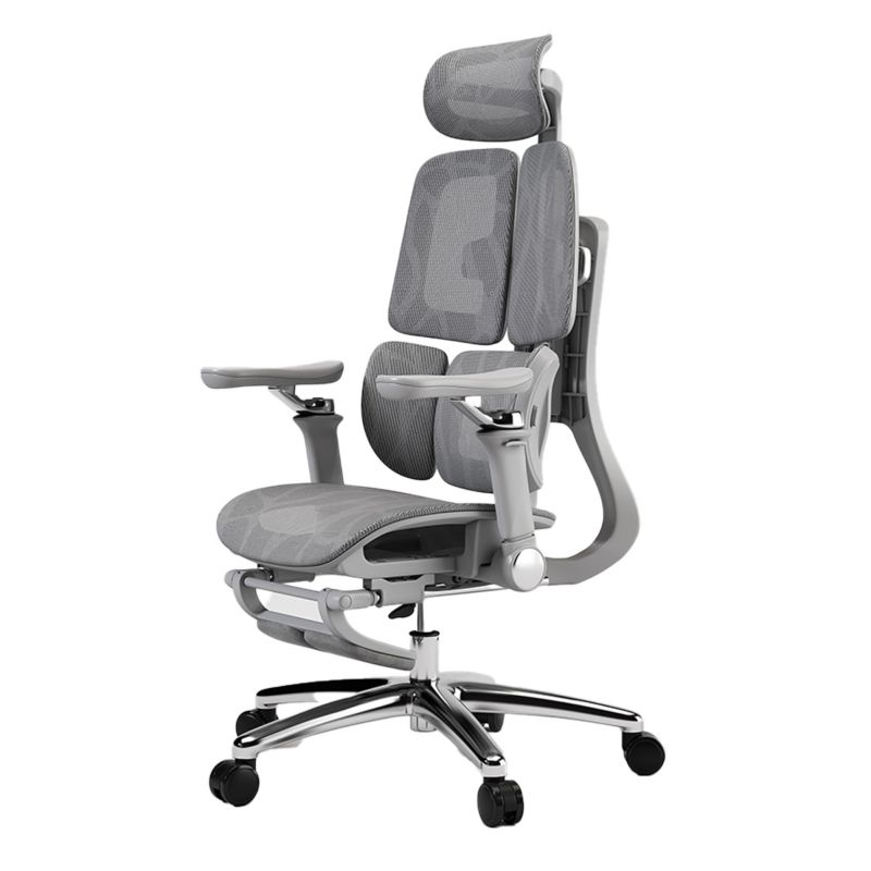 Fotel ergonomiczny 6D Spacetronik Springo SPC-SPRINGO-11G szary z podnóżkiem, 1 szt.