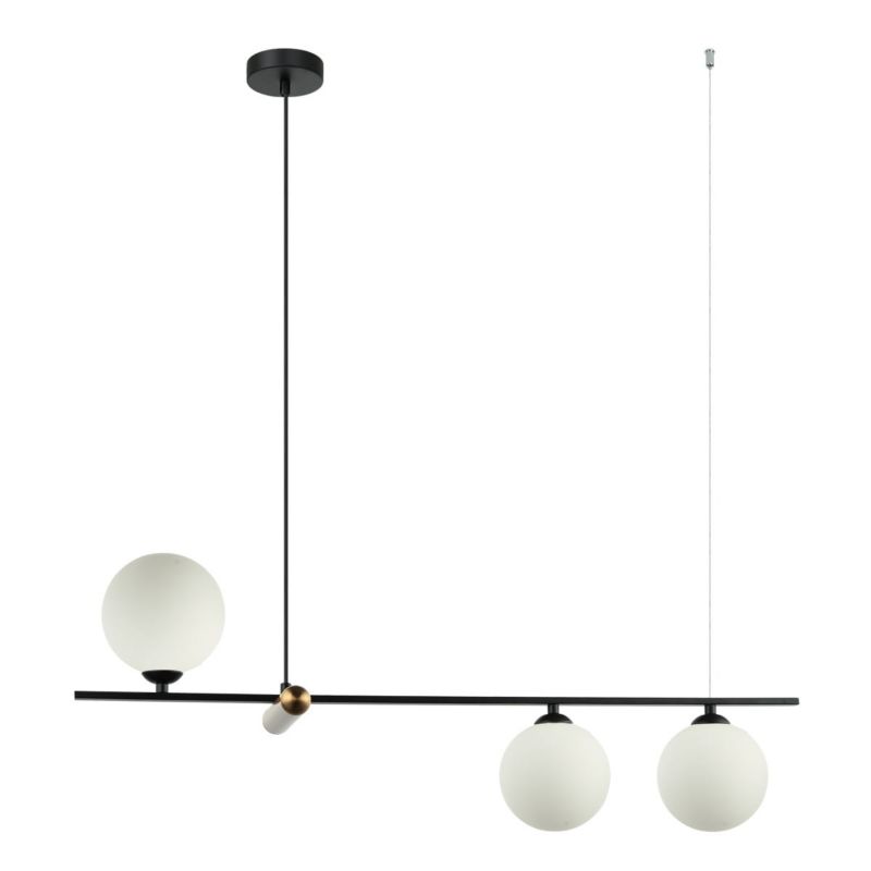 Lampa sufitowa wisząca Italux Barletta 9009 brąz antyczny-czarna-biała nowoczesna 3xG9 x 25W 1 szt.