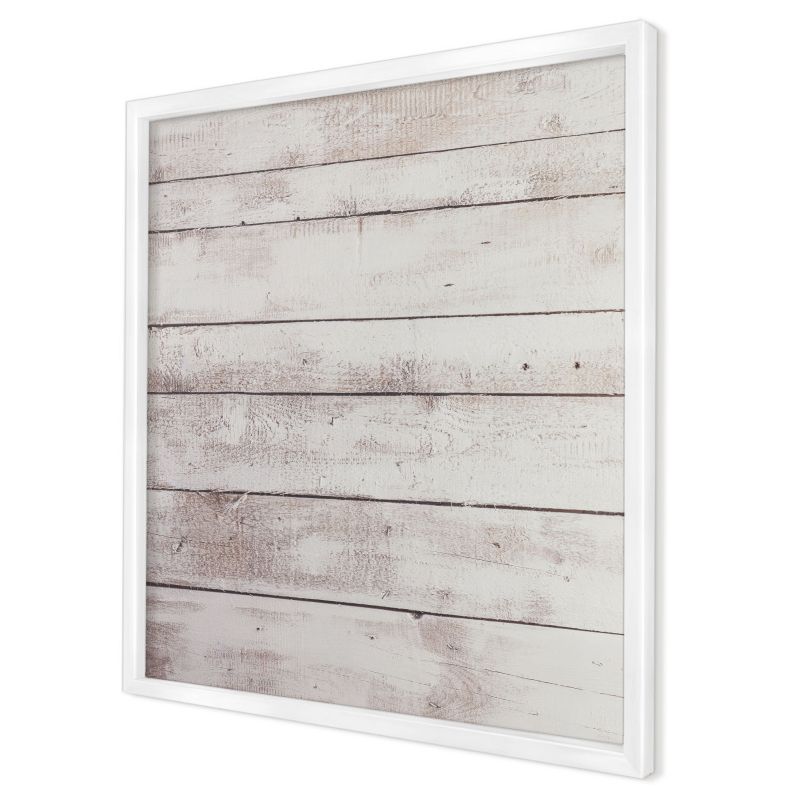 Dekoracyjna tablica magnetyczna Wallfluent 50x50 Jasne drewno w białej ramie 1szt