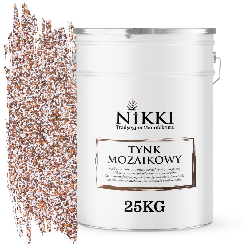 Tynk Mozaikowy NIKKI Brązowo-Rudy M61 25KG