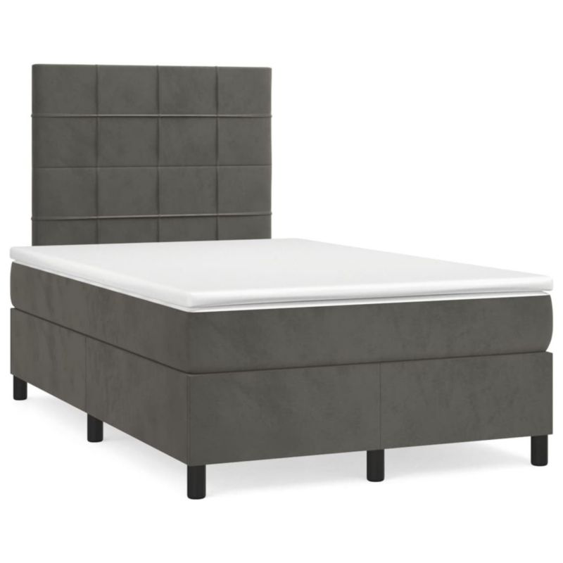 Łóżko kontynentalne WaszeMeble 120x200 cm ciemnoszare WM-3143014 1 szt.
