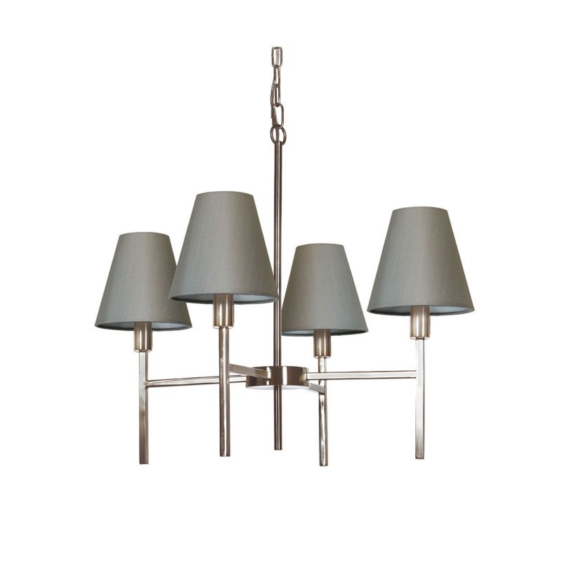 Żyrandol Elstead Lucerne szczotkowany nikiel 4 x E14 x 25W IP20 wym: 128 x 61,8 x 61,8 cm - 1 szt.