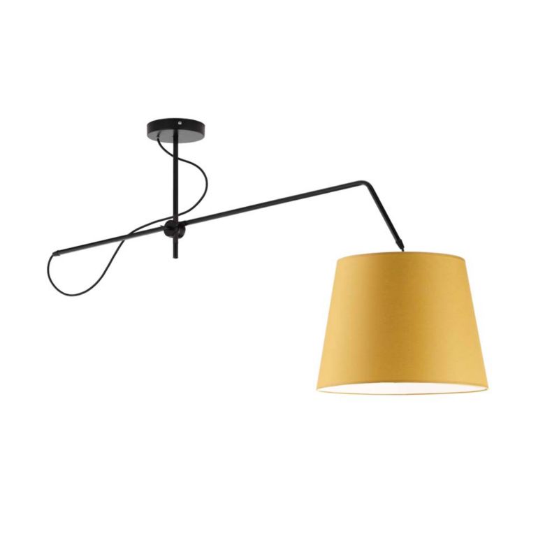 Lampa wisząca Volta Light Factory sufitowa regulowana z abażurem stożek Musztardowy MODERN 1szt.