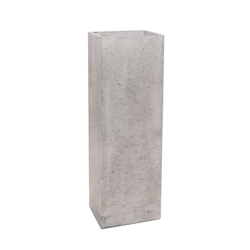 Donica Zadora Betonowa Zewnętrzna TOWER L 31x25x93 szary naturalny 1 szt