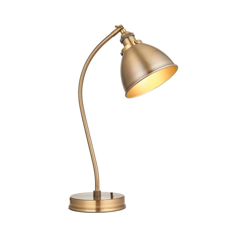 Lampka biurkowa Endon FRANKLIN antyczna mosiężna 1xE14x15W IP20 wym:46x15x29cm - 1 szt.