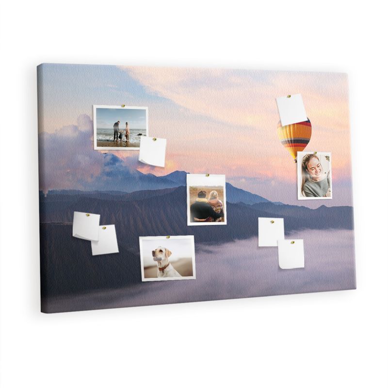 Korkowa Tablica Tulup 120x80 cm Piękny krajobraz Do przypinania notatek Pinezki drewniane 1 kpl