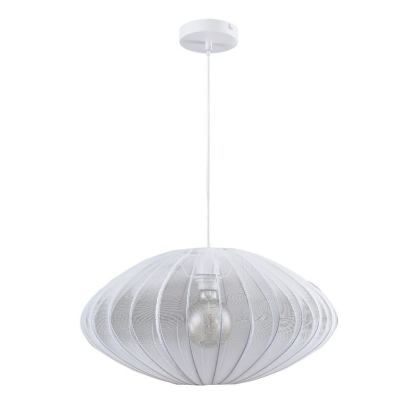 Lampa wisząca Polux Kinu biała wym: 120 x 50 x 50 cm 1xE27 x 1 szt.