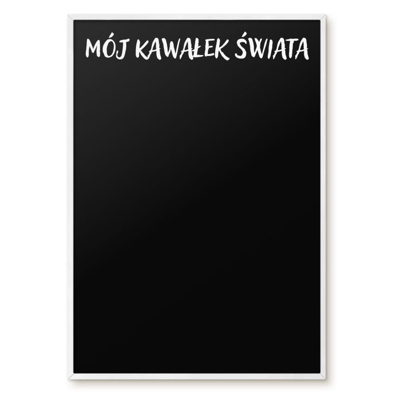 Tablica Magnetyczna Dekoracyjna Ścienna Tulup 70x100 cm Mój kawałek świata 5 - Biała rama Do salonu, sypialni 1 szt.