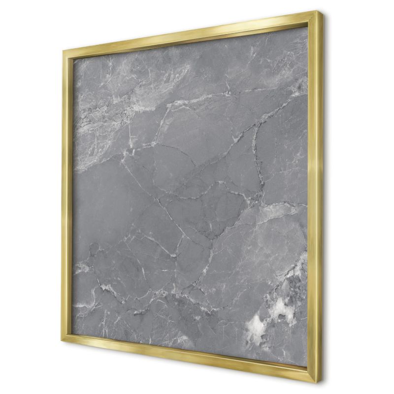Dekoracyjna tablica magnetyczna Wallfluent 50x50 Szary marmur w złotej ramie 1szt