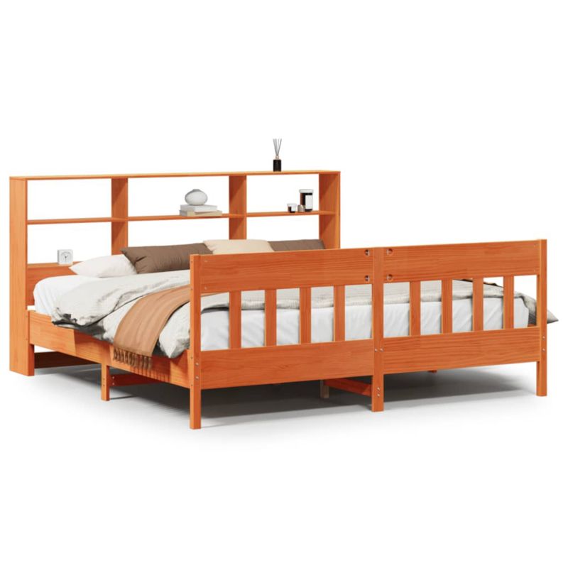 Rama łóżka WaszeMeble 200x200 cm Woskowy brąz sosna WM-3323211 1 szt.