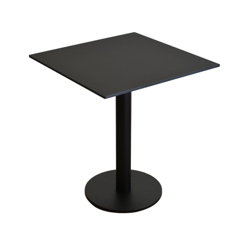 Stolik na balkon wodoodporny HPL 12mm 75x75cm Black Mat - noga okrągła 1szt.