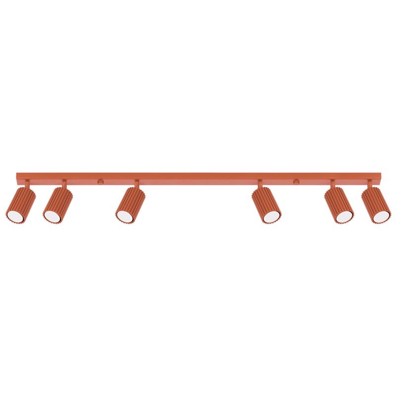 Reflektor spot Sollux Lighting Karbon ochra czerwona 6 x GU10 x IP20 wym: 16,5 x 117 x 6,5 cm - 1 szt.