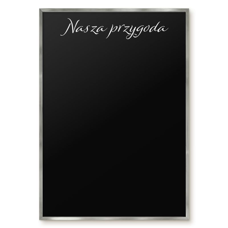 Tablica Magnetyczna Do Biura Tulup 70x100 cm Nasza przygoda 9 - Srebrna rama Do salonu, sypialni 1 szt.