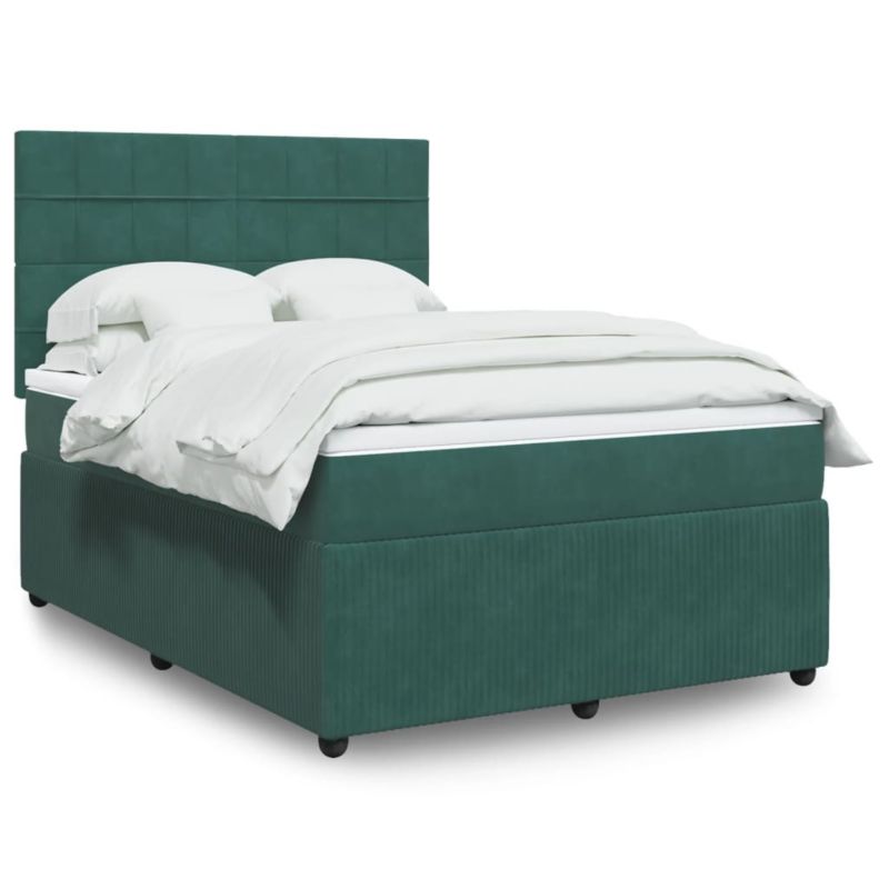 Łóżko kontynentalne WaszeMeble 140x190 cm zielone WM-3292337 1 szt.
