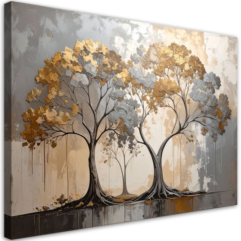 Obraz do salonu sypialni kuchni biura loftu Feeby Drzewa grunge widok 90x60cm 1szt