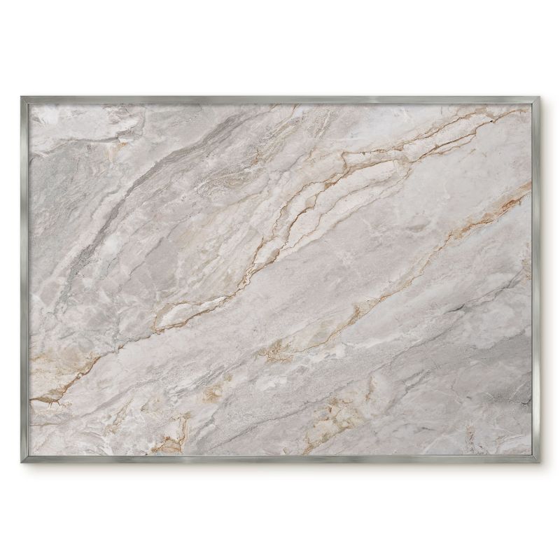 Tablica Na Magnesy Z Wakacji Tulup 100x70 cm Marmurowa elegancja 5 - Srebrna rama Do salonu, sypialni 1 szt.