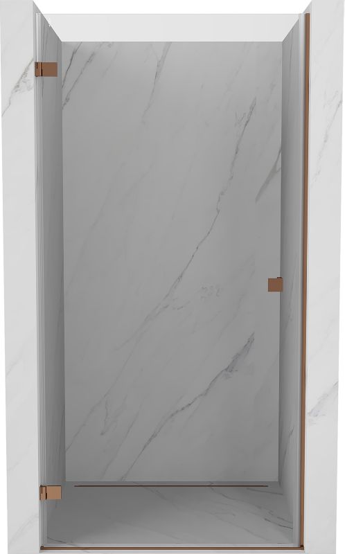 Drzwi prysznicowe uchylne Mexen Lunar-B różowe złoto 70x200 cm 1 szt.