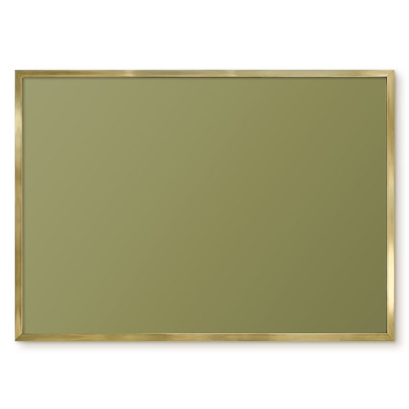 Tablica Na Magnesy Z Podróży Tulup 70x50 cm Zieleń traw - Złota rama Do salonu, biura 1 szt.