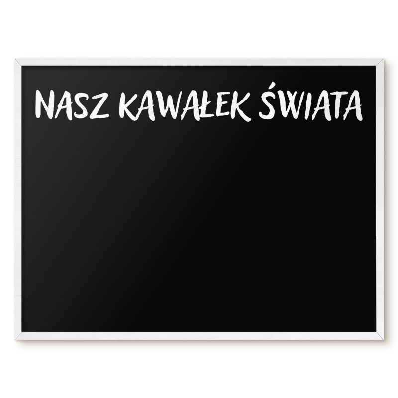 Tablica Na Magnesy Z Wakacji Tulup 80x60 cm Nasz kawałek świata 5 - Biała rama Do salonu, sypialni 1 szt.