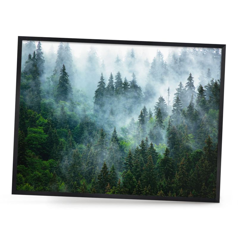 Ozdobna tablica na magnesy ArtPrintCave 80x60 Tajemniczy las w czarnej ramie 1szt