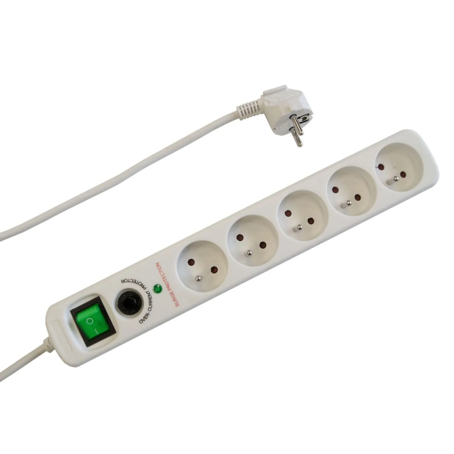 Düwi Przedłużacz 5-gniazdowy z filtrem 2P+Z 3x1,0 mm2 szary 1,5 m