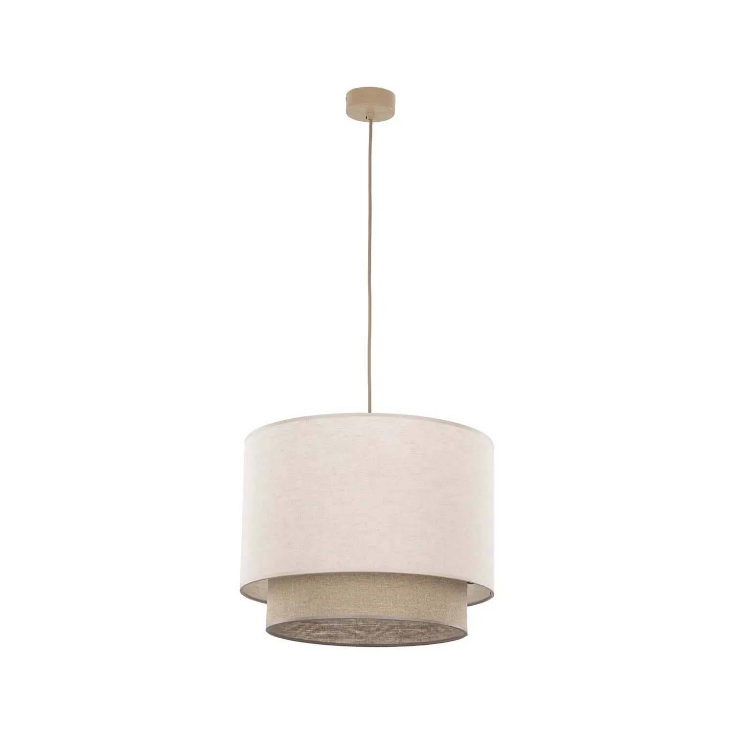 TK Lighting Lampa wisząca LINO SABIA 1xE27 15W śr. 38 cm beżowa