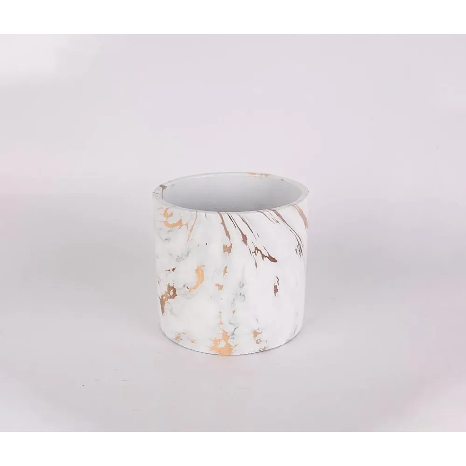 Osłonka Marble Gold cementowa - śr. 12 cm