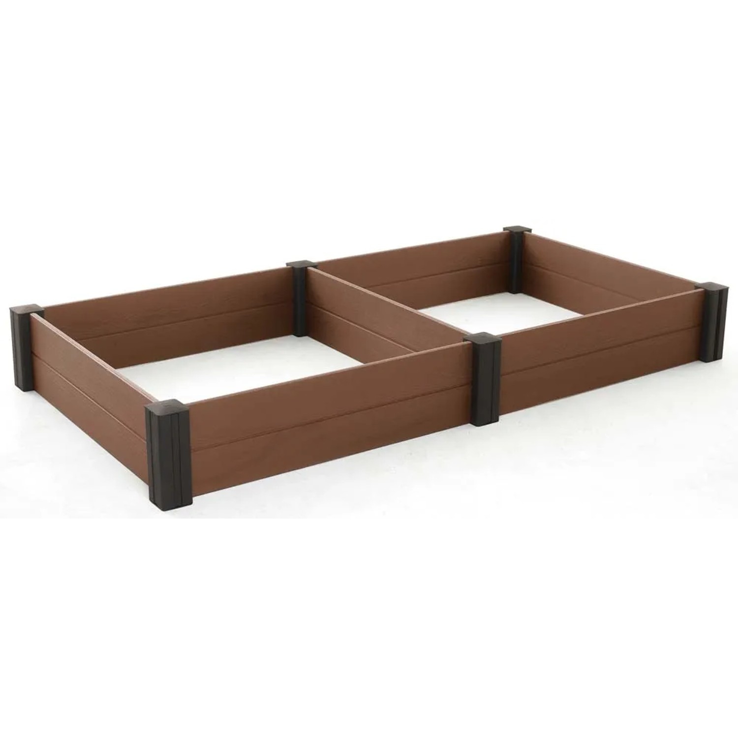Grządka składana WPC brązowa moduł 2 pak - 243 x 243 x 27 cm