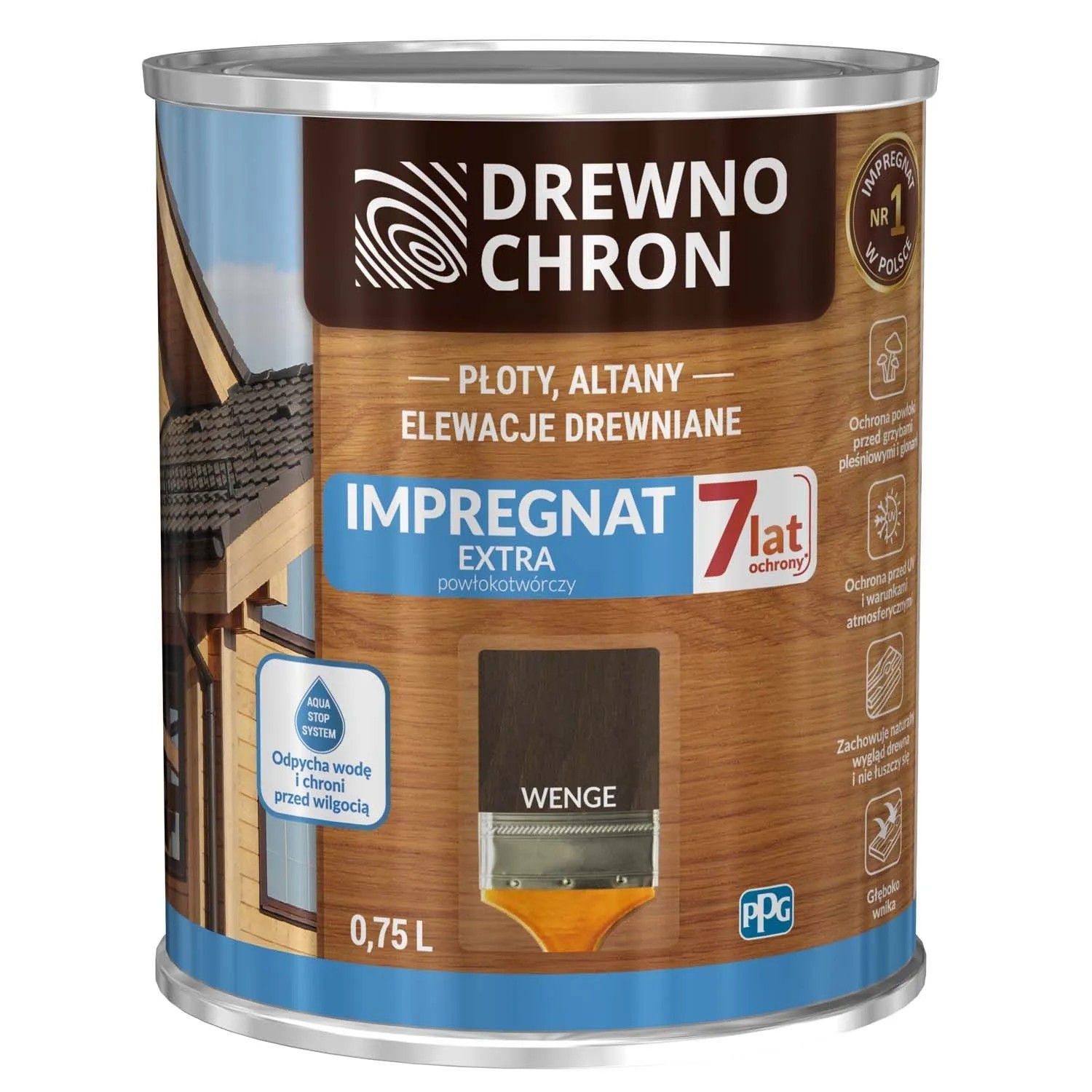 Drewnochron Impregnat Extra powłokotwórczy wenge - 0,75L