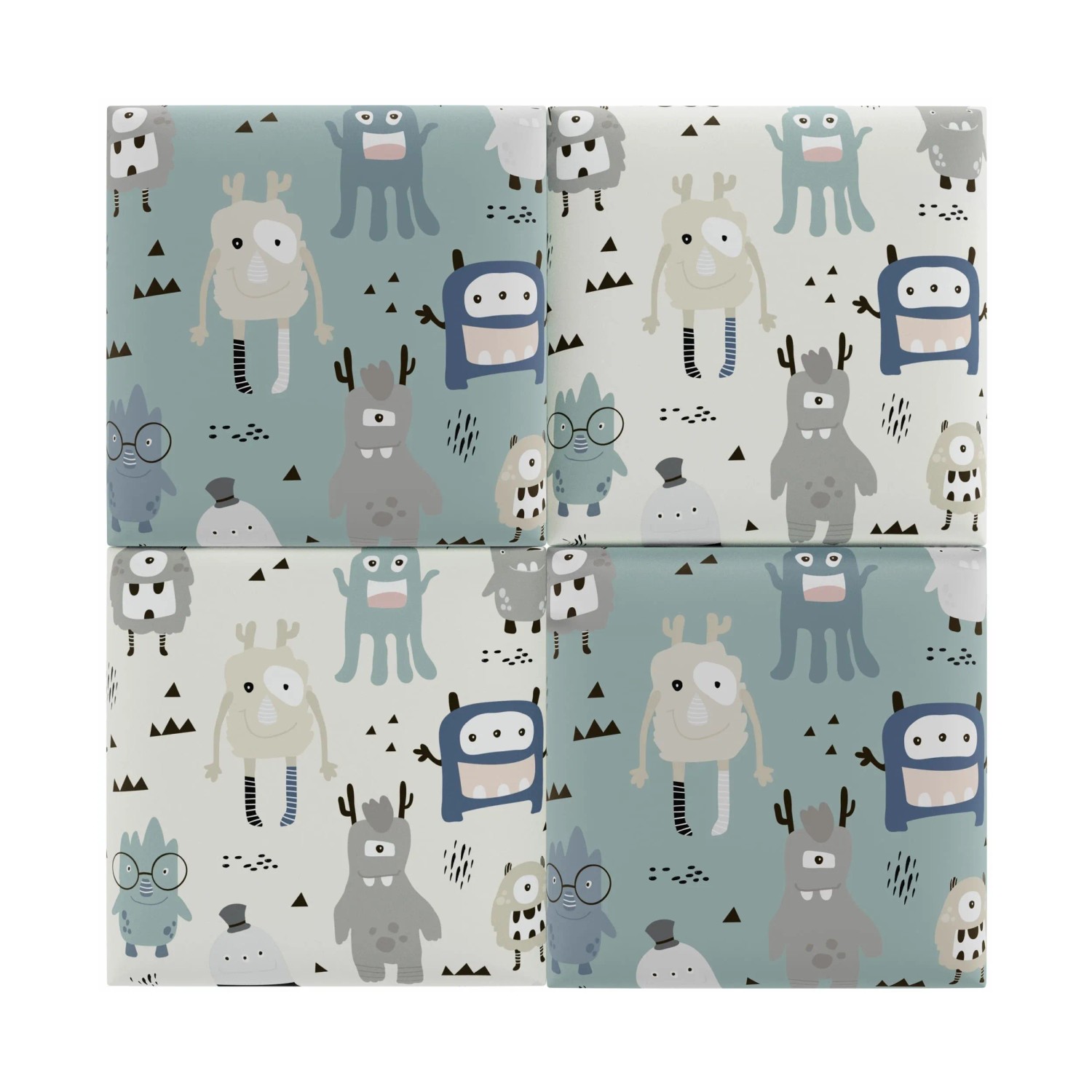 Panel tapicerowany KIDS Robo multi 30 x 30 cm